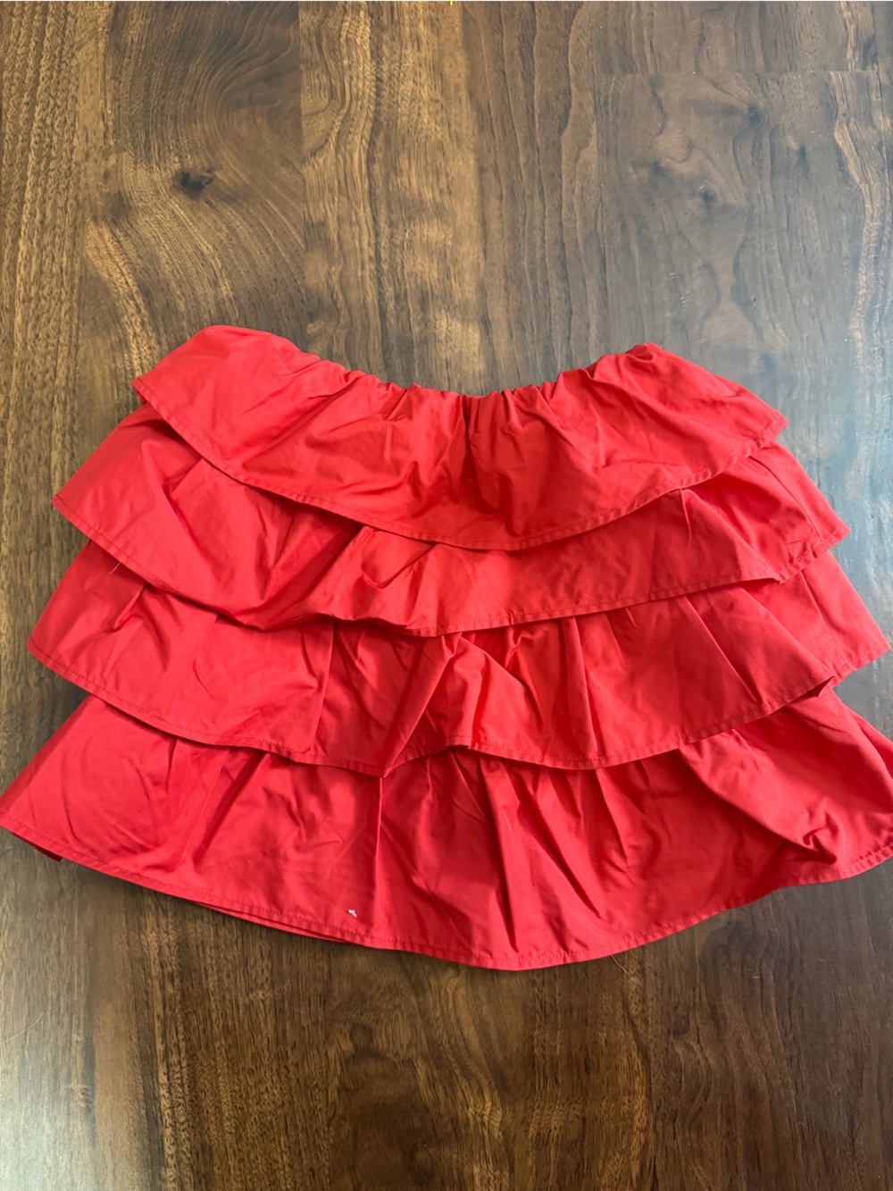 Crew Cuts Red Tiered Ruffle Mini Skirt